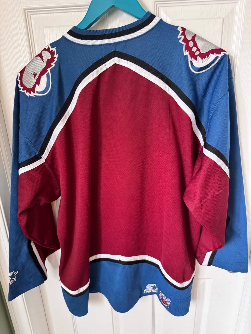 Vintage 90s Starter Colorado Avalanche NHL Hockey Jersey Size Large Blank - Picture 3 of 9